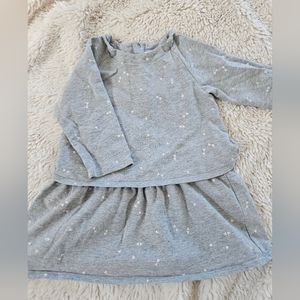 Chloe baby's gray long-sleeve drop waist dress size 18M